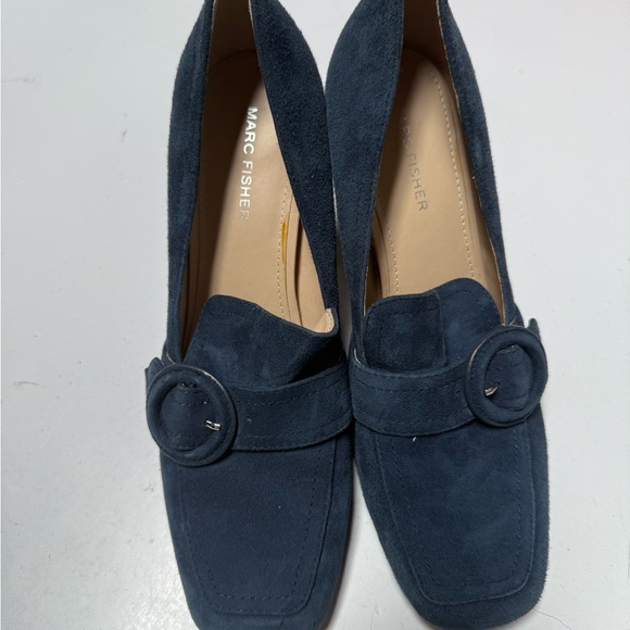 Marc Fisher Shoes - Marc Fisher Blue Suede Flats Slip-On